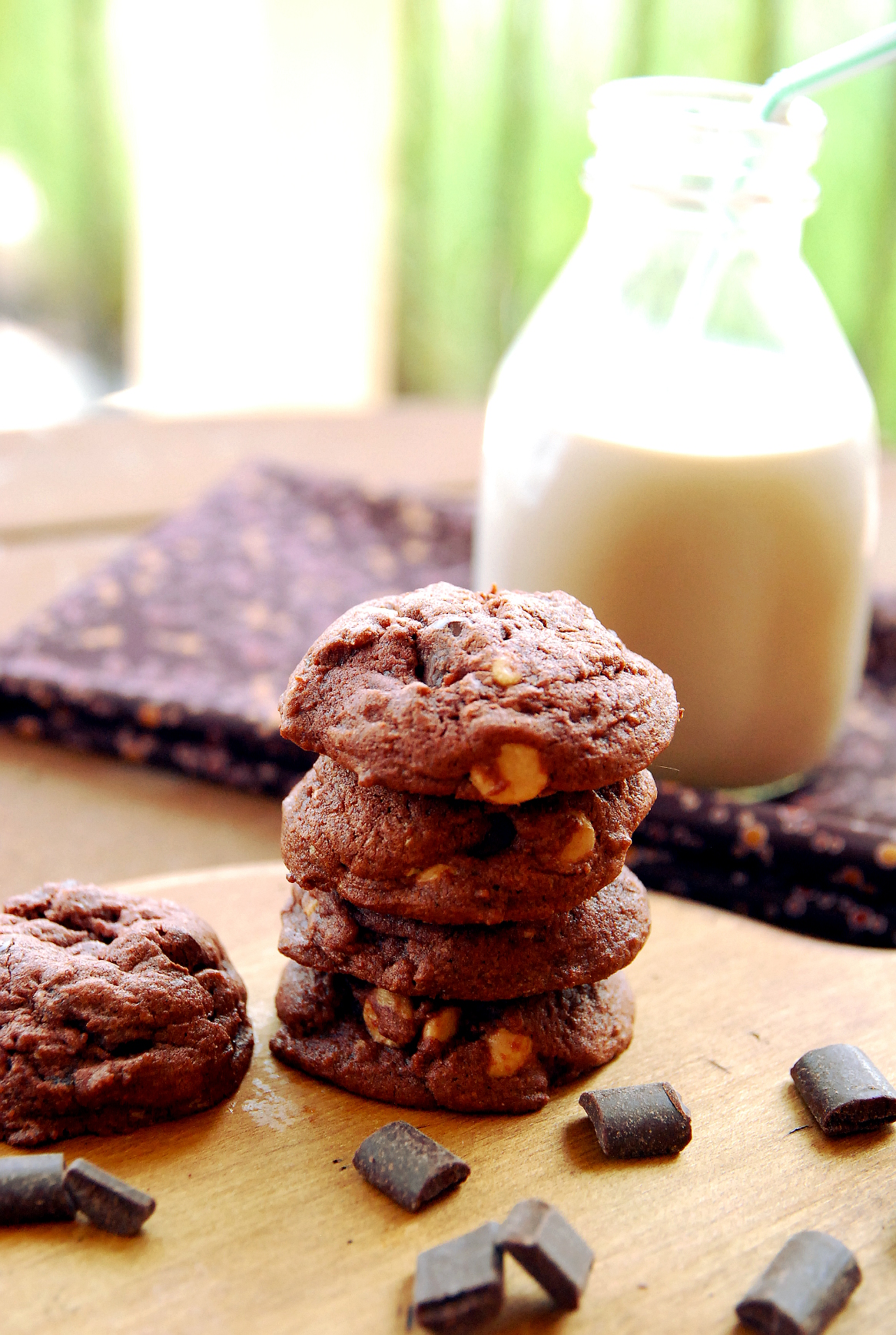 Chocolate Peanut Butter Pudding Cookies