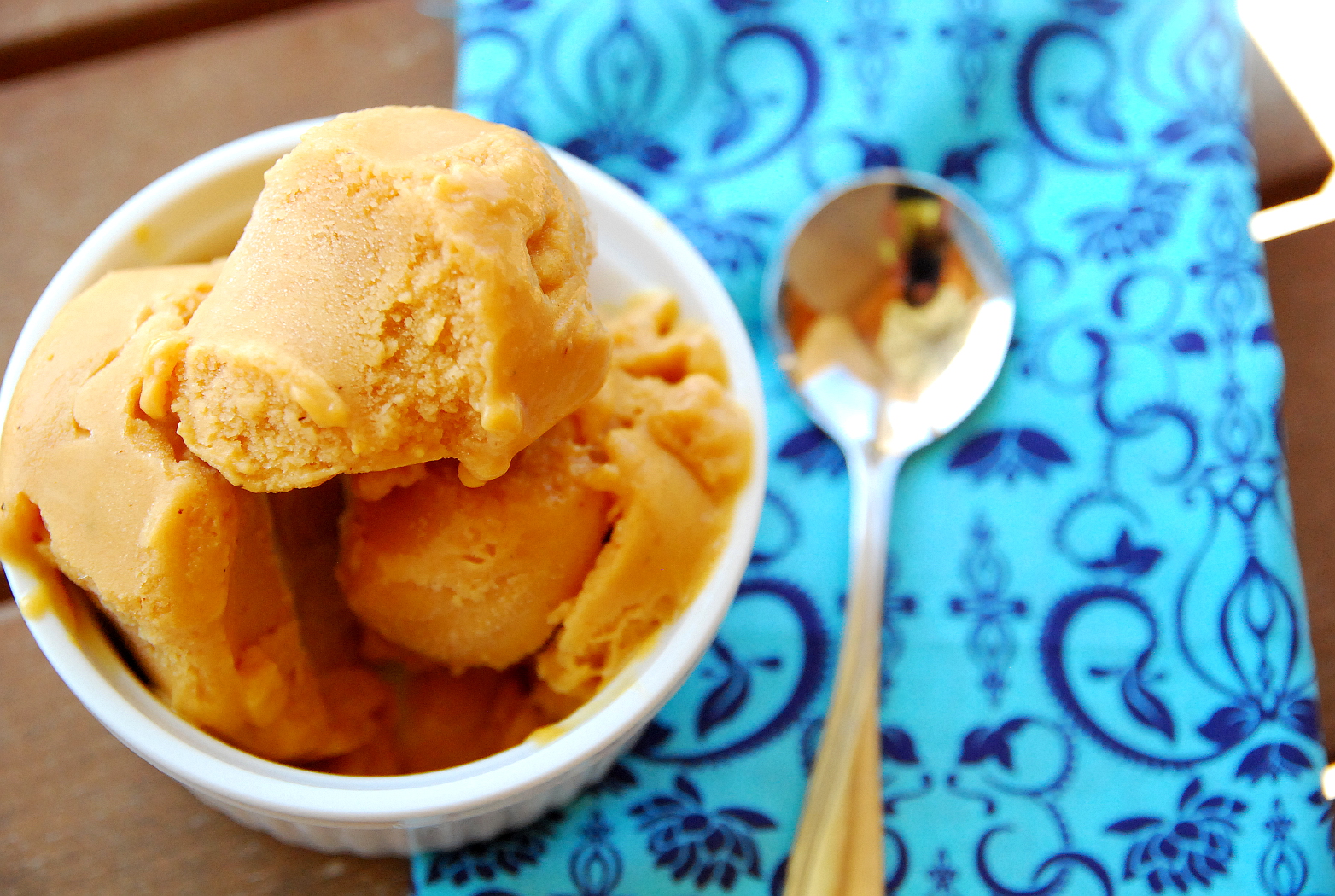 Grilled Peach Sorbet